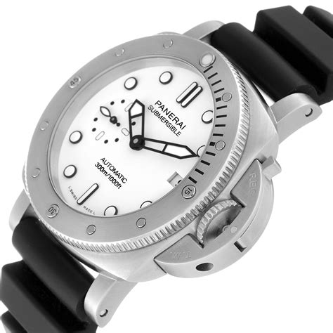 panerai submersible clone|Panerai submersible 42mm white dial.